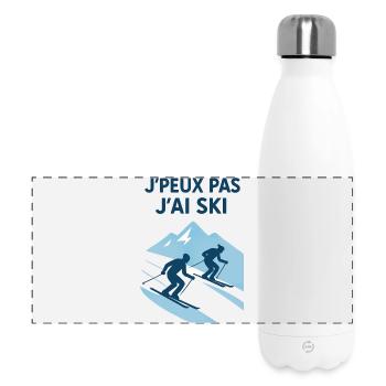 J'peux pas j'ai ski - Gourde isotherme panoramique 500 ml - blanc - Devant