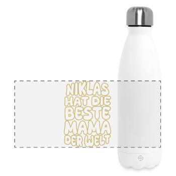 Geschenk für Niklas - Panorama Isolierflasche 500 ml - Weiß - Vorne