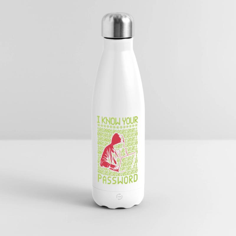 Hacker Hacking Programmer Linux Password Hacker Panoramic Thermal Bottle 500 ml