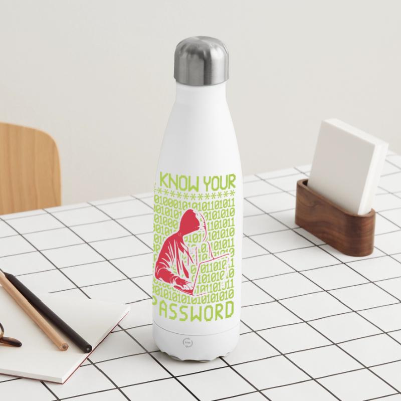 Hacker Hacking Programmer Linux Password Hacker Panoramic Thermal Bottle 500 ml