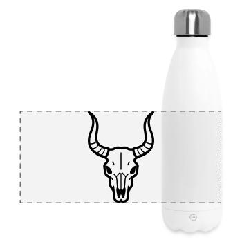 Crâne de taureau - Gourde isotherme panoramique 500 ml - blanc - Devant