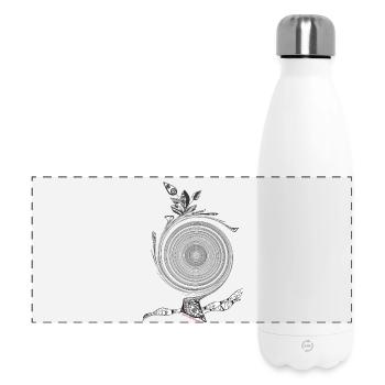 La puissance du milieu - Gourde isotherme panoramique 500 ml - blanc - Devant