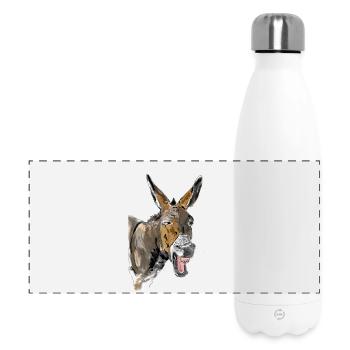 Esel Donkey Âne - Panoramic Thermal Bottle 500 ml - white - Front