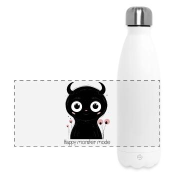 Midnight Panda Eyes Charm - Panoramic Thermal Bottle 500 ml - white - Front