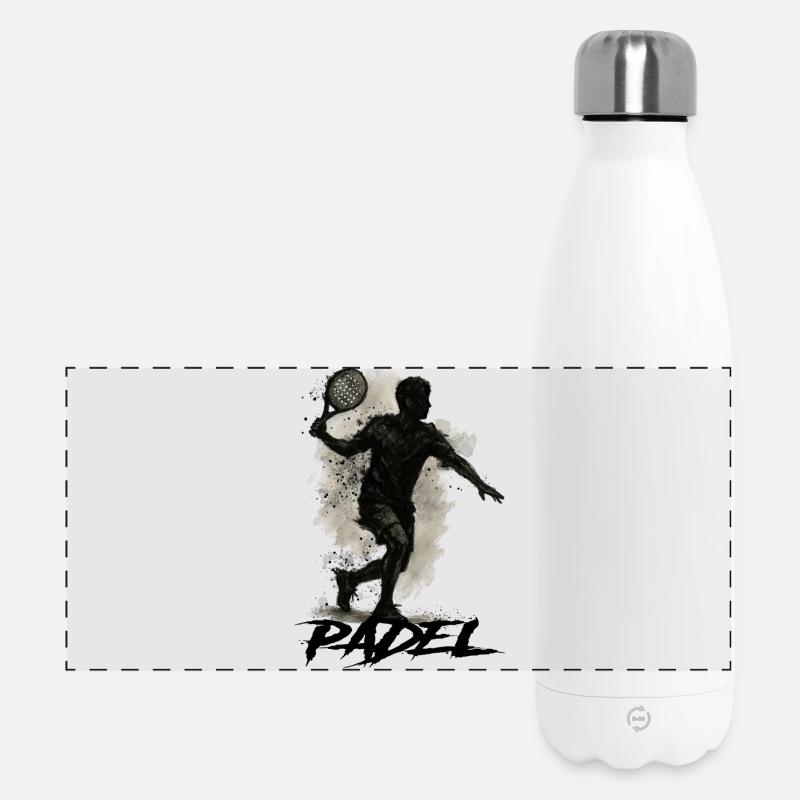 Padel - Panorama Isolierflasche 500 ml - Weiß
