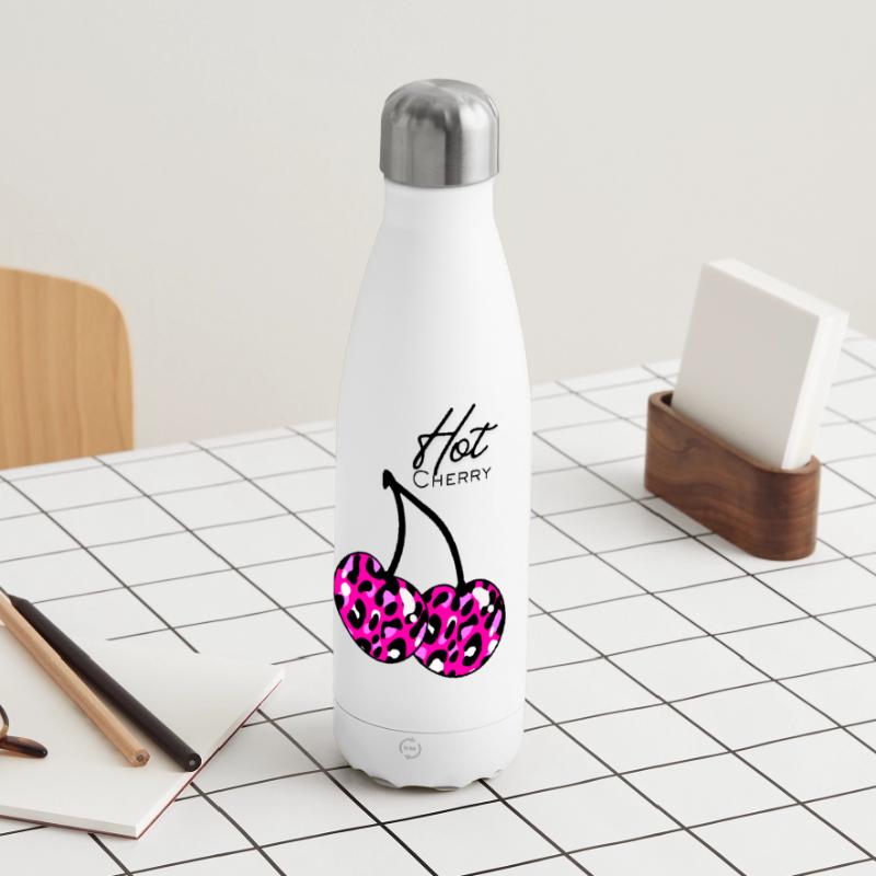 Pink leopard pattern cherry Panoramic Thermal Bottle 500 ml
