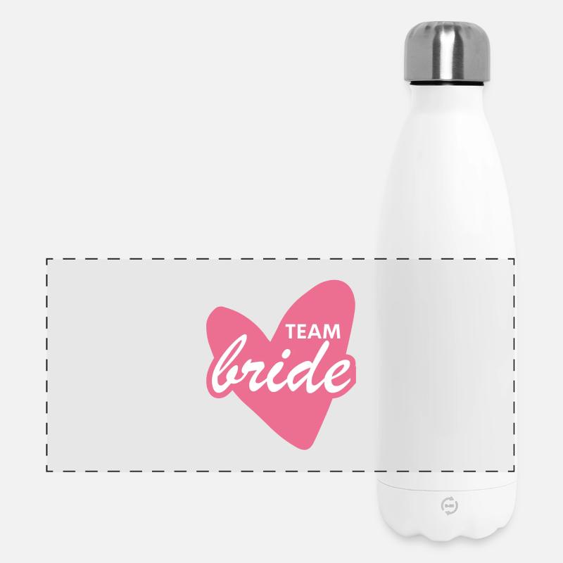 Team Bride Heart Logo Pink - Panoramic Thermal Bottle 500 ml - white