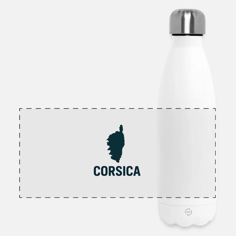 Corse / Korsika - Panorama Isolierflasche 500 ml - Weiß