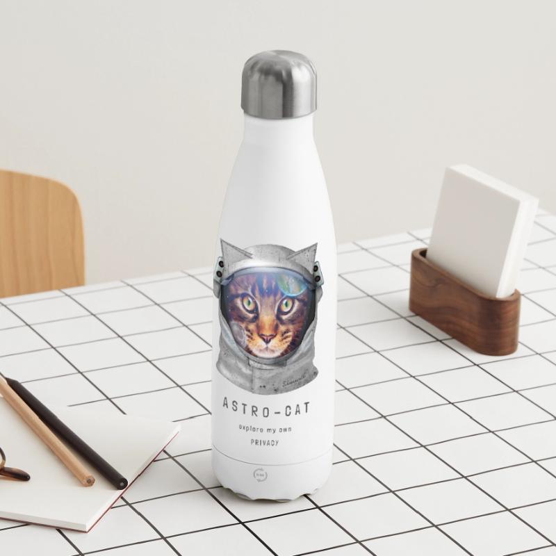 | de chat de l’espace Chat astronaute dans l’espace Gourde isotherme panoramique 500 ml