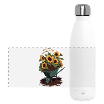 Hobby Gardener Sayings - Panoramic Thermal Bottle 500 ml - white - Front