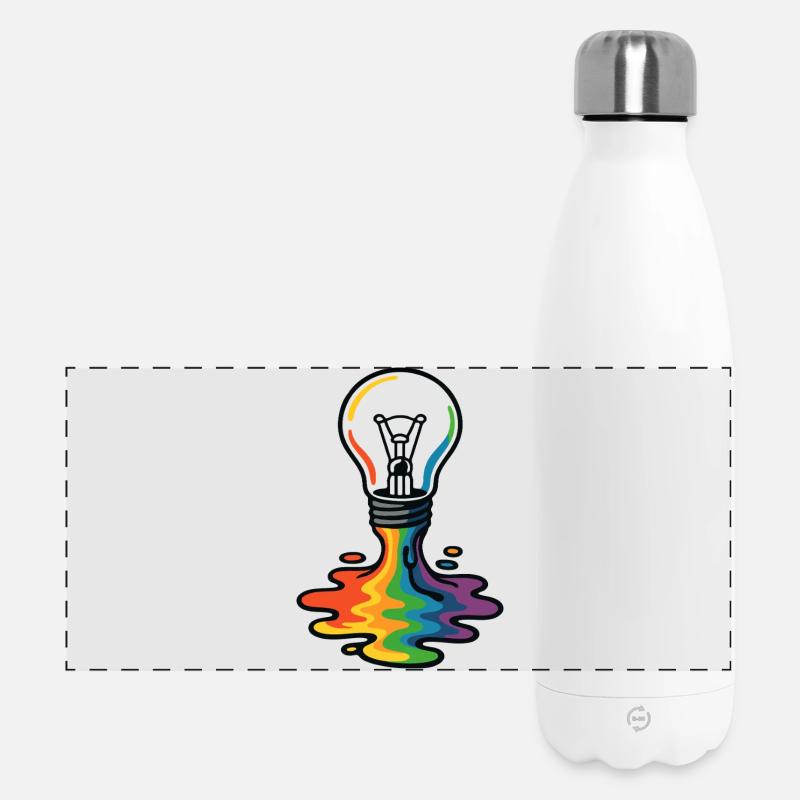 Ampoule Rainbow Melt - Gourde isotherme panoramique 500 ml - blanc