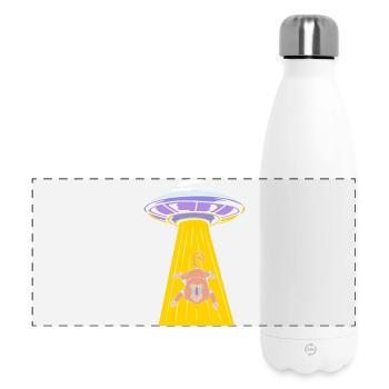 Pavian Primat Affe Affen Baboon - Panorama Isolierflasche 500 ml - Weiß - Vorne