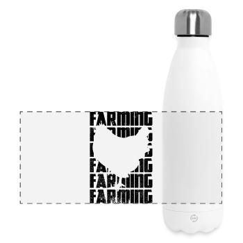 Élevage de poulets - Gourde isotherme panoramique 500 ml - blanc - Devant