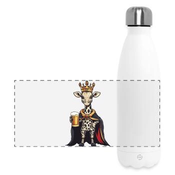 Giraffe Beer King - Panoramic Thermal Bottle 500 ml - white - Front