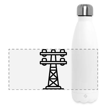 Strommast - Panorama Isolierflasche 500 ml - Weiß - Vorne