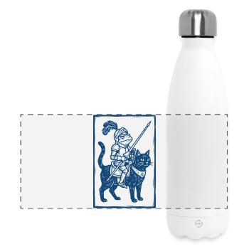 Chevalier Grenouille - Gravure sur bois Fantasy Art - Gourde isotherme panoramique 500 ml - blanc - Devant