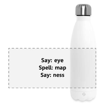 Funny word trick - Panoramic Thermal Bottle 500 ml - white - Front