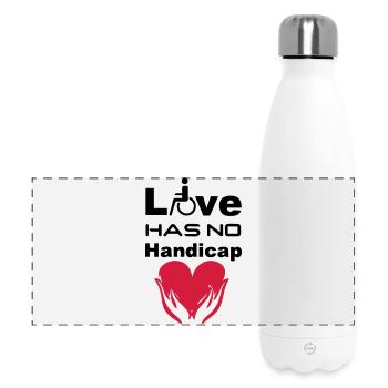 Liebe Behinderung Rollstuhl Spruch Geschenk - Panorama Isolierflasche 500 ml - Weiß - Vorne