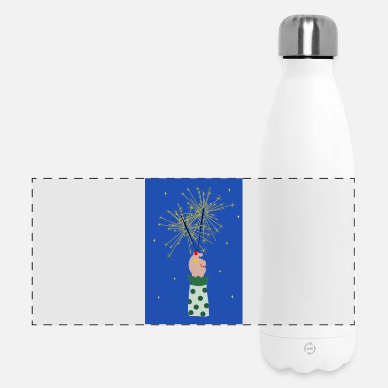 Make a Wish - Good Luck Poster - Panoramic Thermal Bottle 500 ml - white