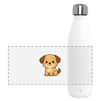 Conception de chiot mignon pour les vêtements pour enfants - Gourde isotherme panoramique 500 ml - blanc - Devant
