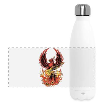 Fiery Eagle Guitare Rock Design - Gourde isotherme panoramique 500 ml - blanc - Devant