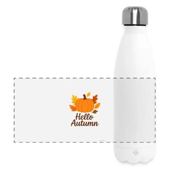 Automne - Gourde isotherme panoramique 500 ml - blanc - Devant