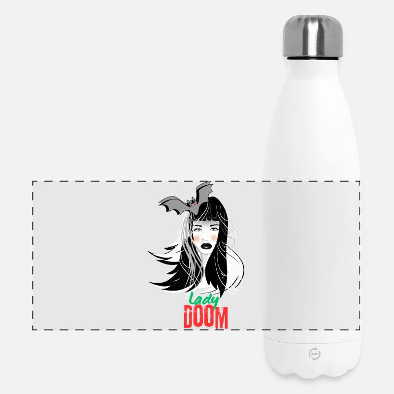 Lady Doom - Panoramic Thermal Bottle 500 ml - white