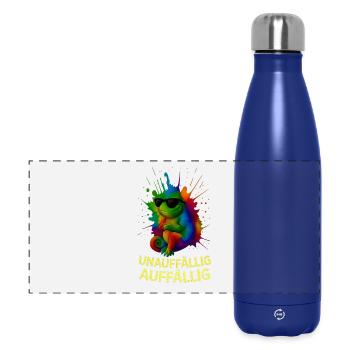 Caméléon arc-en-ciel avec style - Gourde isotherme panoramique 500 ml - bleu foncé  - Devant
