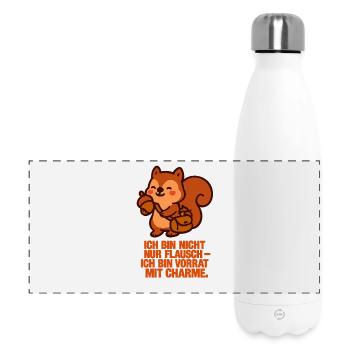 ich_bin_nicht_nur_Flausch_Ich_bin_vorrad_mit_Ch - Panorama Isolierflasche 500 ml - Weiß - Vorne