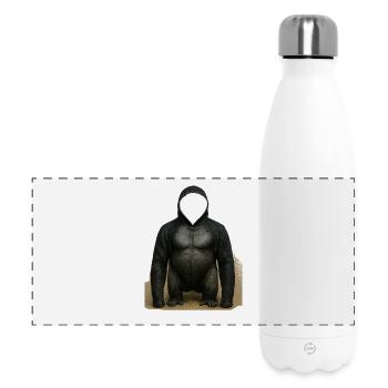Shadow Gorilla Kapuzenpullover Design - Panorama Isolierflasche 500 ml - Weiß - Vorne