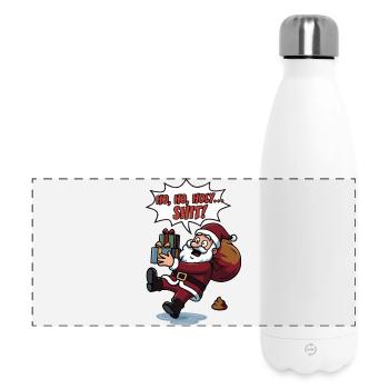 Noël de l’escalade du Père Noël - Gourde isotherme panoramique 500 ml - blanc - Devant