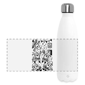 Weihnachts Wichtel Party Betrunken Witzig - Panorama Isolierflasche 500 ml - Weiß - Vorne