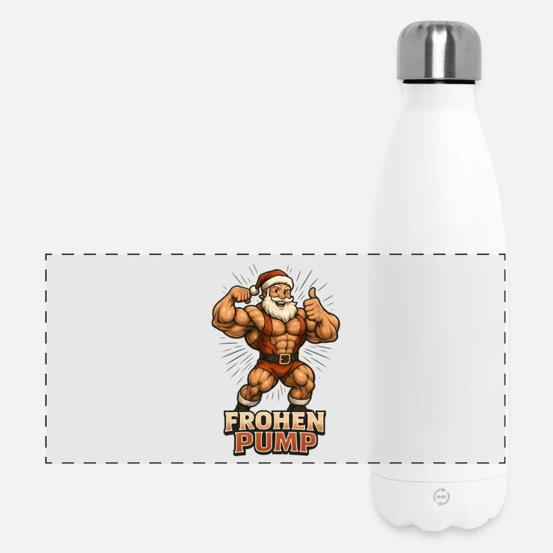Frohen Pump - Panorama Isolierflasche 500 ml - Weiß
