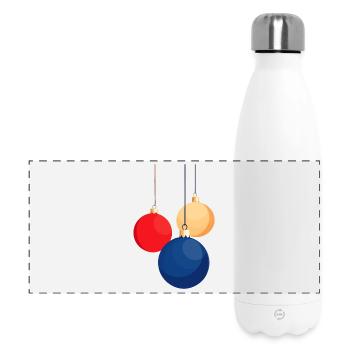 Accrocher des boules de Noël - Gourde isotherme panoramique 500 ml - blanc - Devant