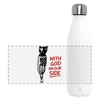 Torch with flag pattern - Panoramic Thermal Bottle 500 ml - white - Front