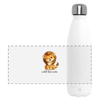 Wild Cute Lion Child - Panoramic Thermal Bottle 500 ml - white - Front