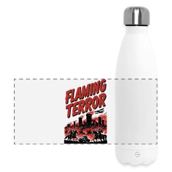 Flaming Terror: City Fire - Panoramic Thermal Bottle 500 ml - white - Front