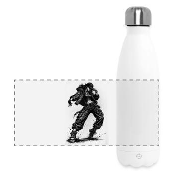 Hip Hop Tänzerin im Vintage Gravur Stil - Panorama Isolierflasche 500 ml - Weiß - Vorne