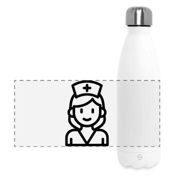 Krankenschwester - Panorama Isolierflasche 500 ml - Weiß - Vorne