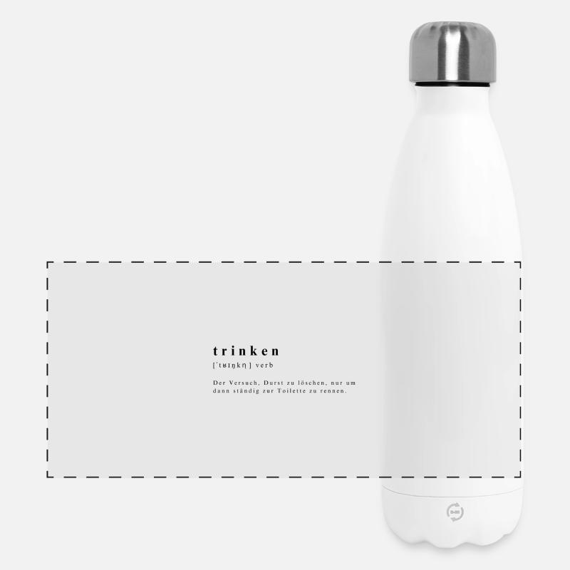 Boire - Soif et dilemme / Source de la vie - Gourde isotherme panoramique 500 ml - blanc