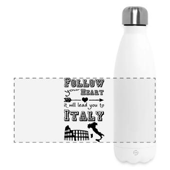 Heart leads you to Italy - Panoramic Thermal Bottle 500 ml - white - Front