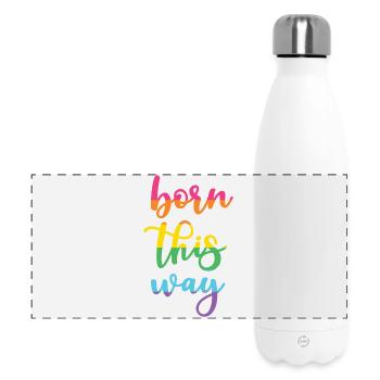 Pride Month - Born This Way - Panoramic Thermal Bottle 500 ml - white - Front