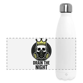 Underground - Skeleton King - Lass die Nacht trocken - Panorama Isolierflasche 500 ml - Weiß - Vorne