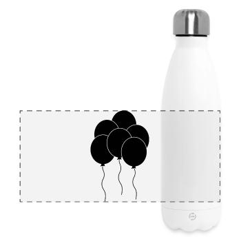 Ballon - Panorama Isolierflasche 500 ml - Weiß - Vorne