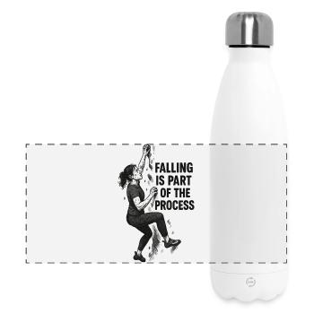 Femme Bouldering : La chute fait partie du processus - Gourde isotherme panoramique 500 ml - blanc - Devant
