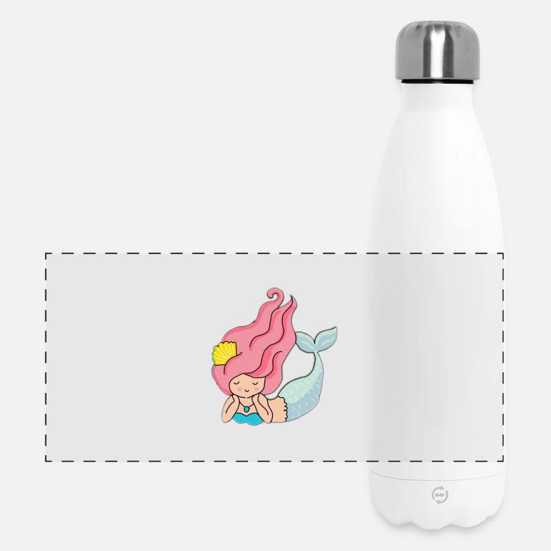 Mermaid - Panoramic Thermal Bottle 500 ml - white