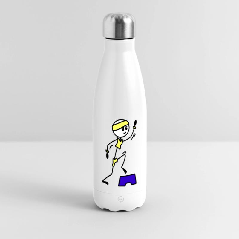 Schritte oder Aerobic Mädchen Trainingsübung Panorama Isolierflasche 500 ml