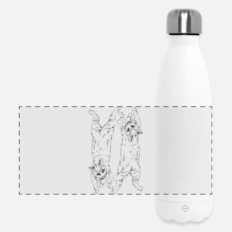 cats - Panoramic Thermal Bottle 500 ml - white