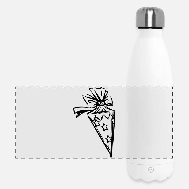 Schultüte Einschulung Sterne - Panorama Isolierflasche 500 ml - Weiß