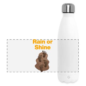 Rain or Shine, Mud Feet! Dancing in the Mud, Festival - Panoramic Thermal Bottle 500 ml - white - Front